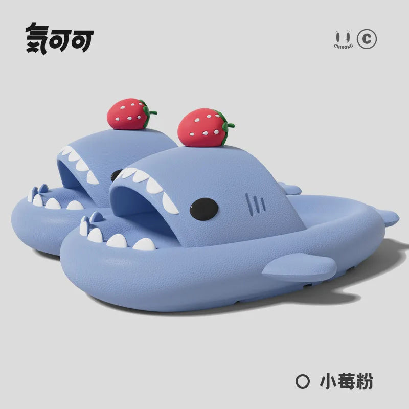 Strawberry Shark Slippers