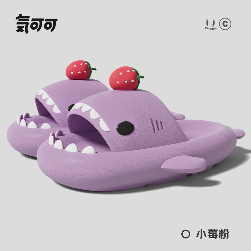 Strawberry Shark Slippers