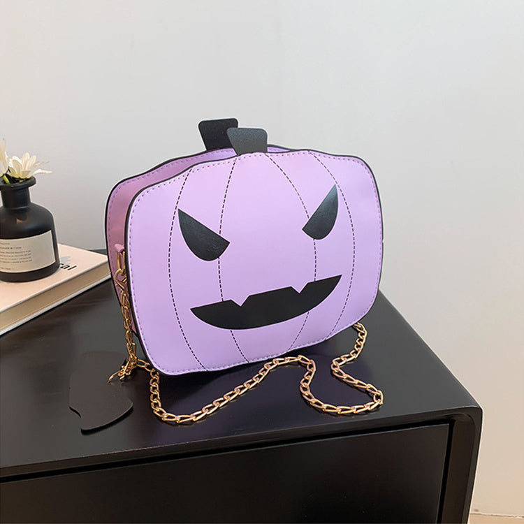 Evil eye pumpkin crossbody bag
